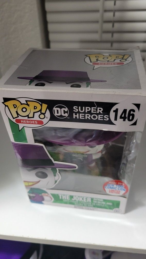 Funko Pop THE JOKER 2016 NEW YORK COMIC COM LIMITED EDITOON