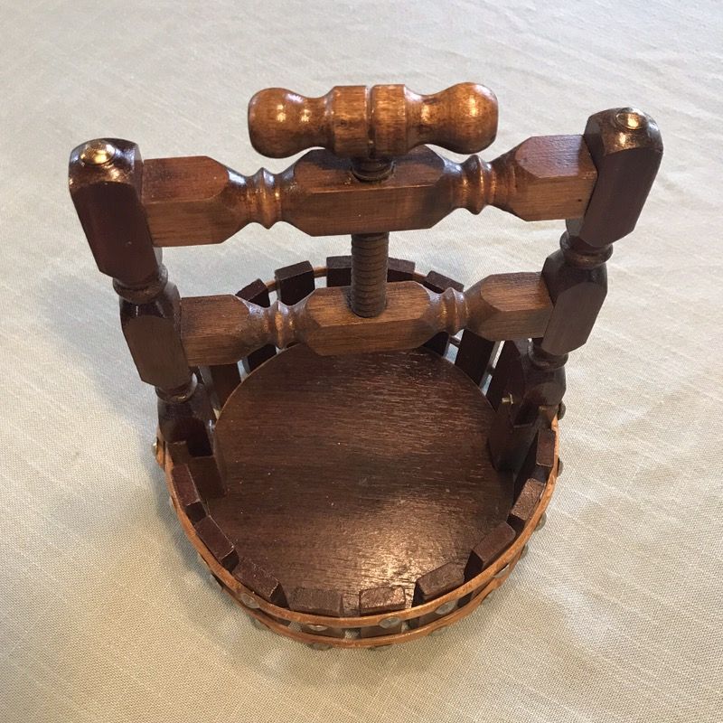 Vintage Wooden Wishing Well Cork Screw Nut Cracker