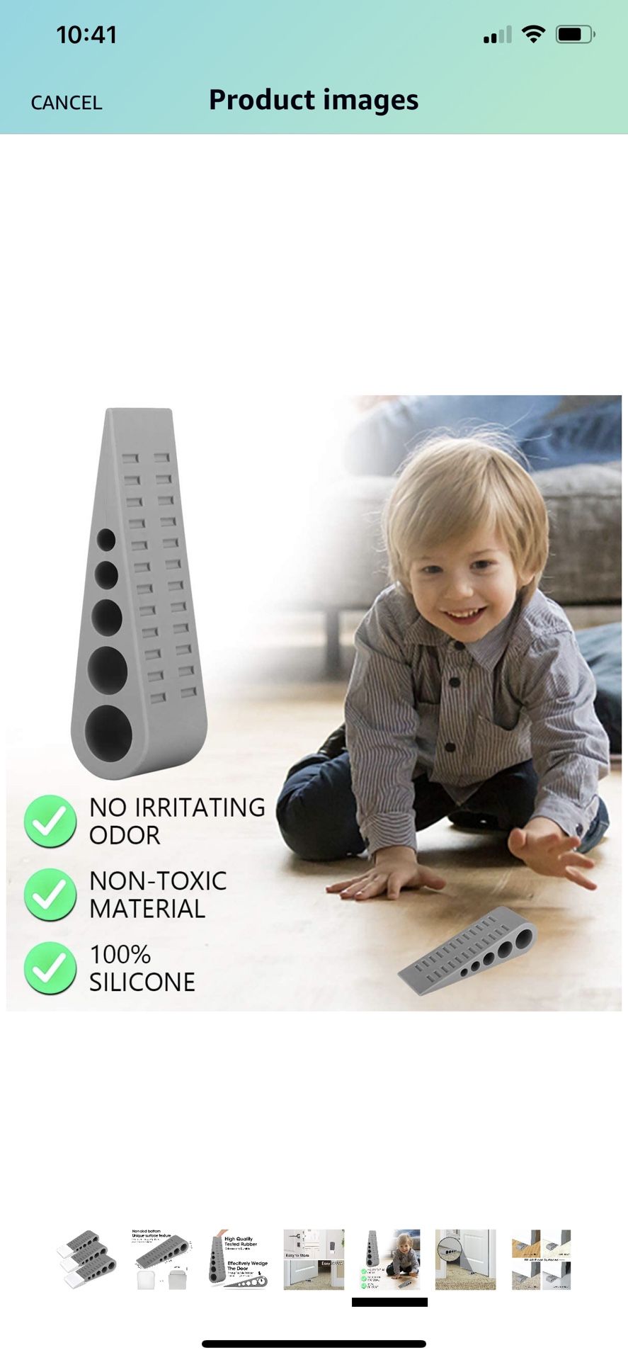 Door Stopper Rubber Door Stop Wedge Security Door Stops with Door Holder Rubber Door Stoppers Works On All Floor Types and Carpet Heavy Duty Door Jam