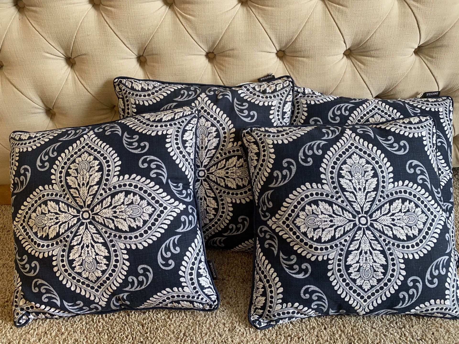 Navy blue Throw Pillows