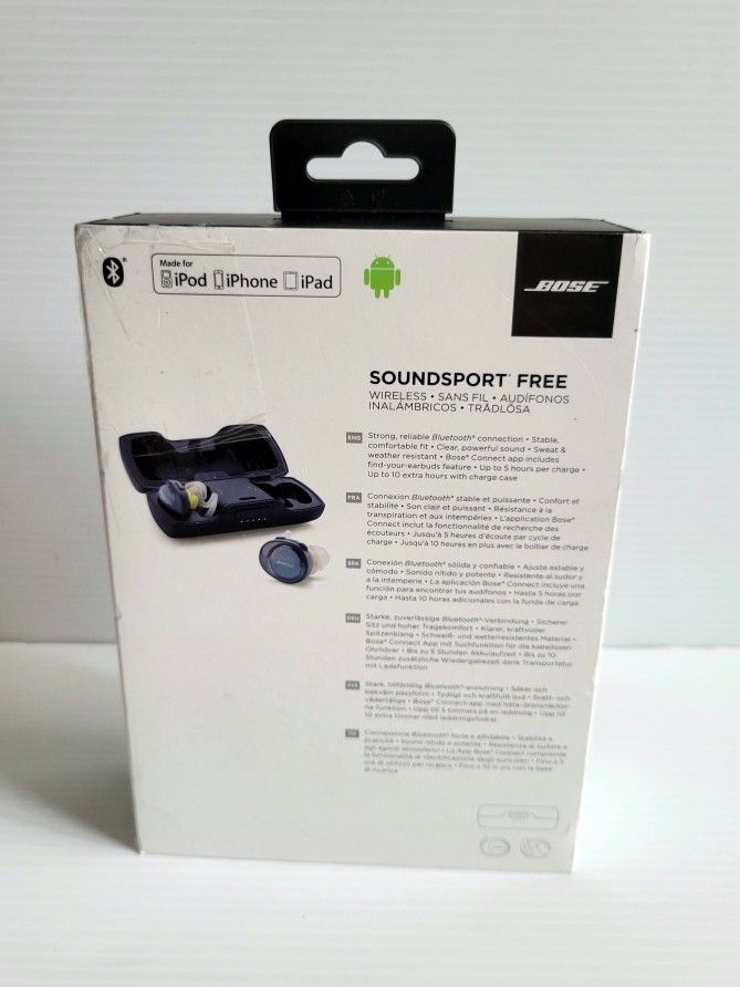 Bose SoundSport Free Navy/Citron In Ear Headset.