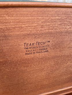 Vintage MCM Teak Tech Tambour Storage Cabinets  Thumbnail