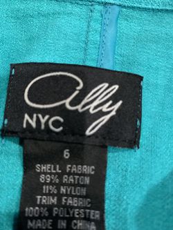 Ally NYC  Brand New women s short suit set COLOR: SEAFOAM size:6  Thumbnail