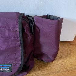 Vintage LL Bean Fanny Waist Pack Running Nylon Water Holder Belt Bag Purple Thumbnail