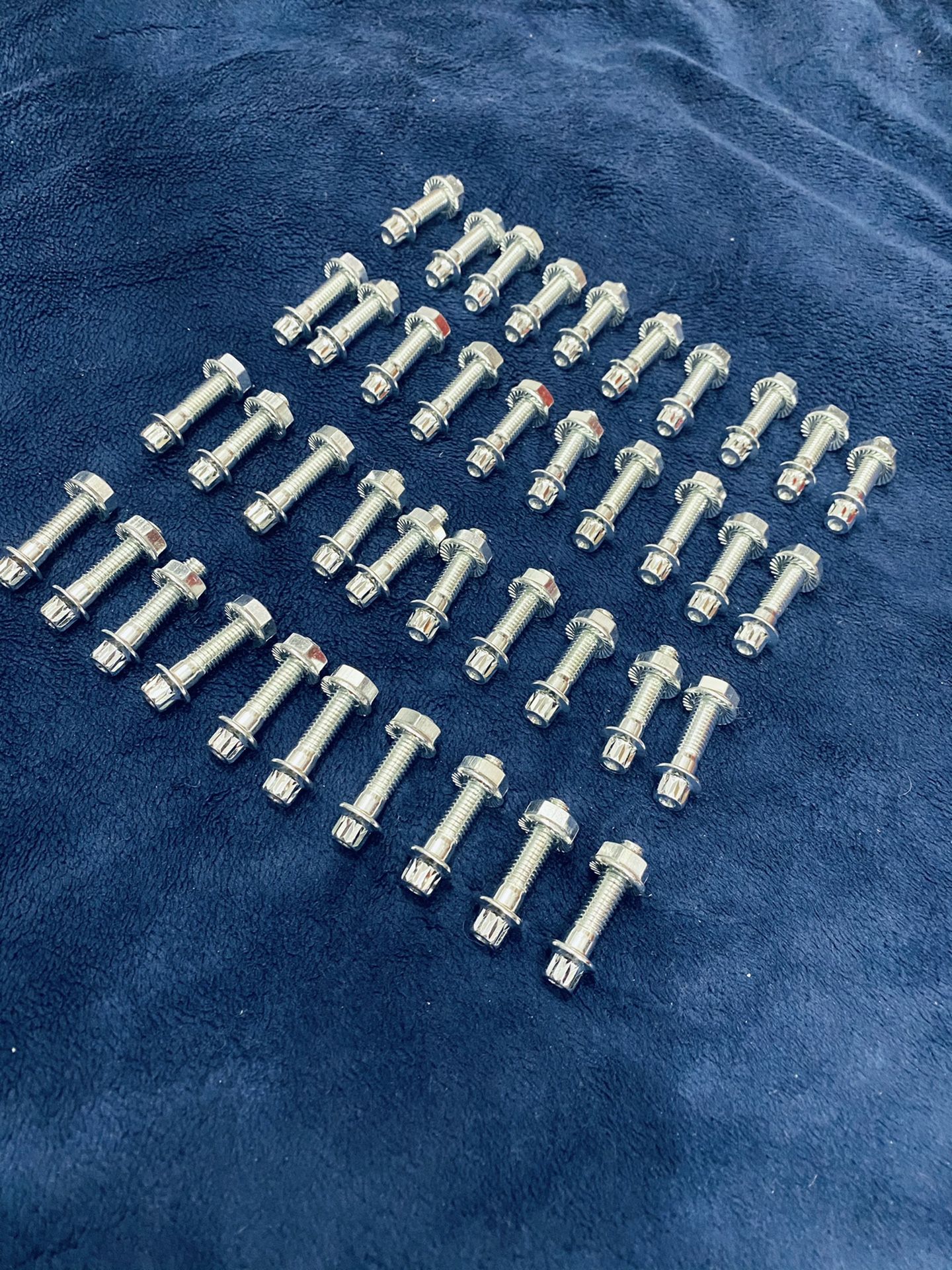 (40) 3 piece rim bolts 12point 8mx1.25 32mm gold black or chrome includes the nuts