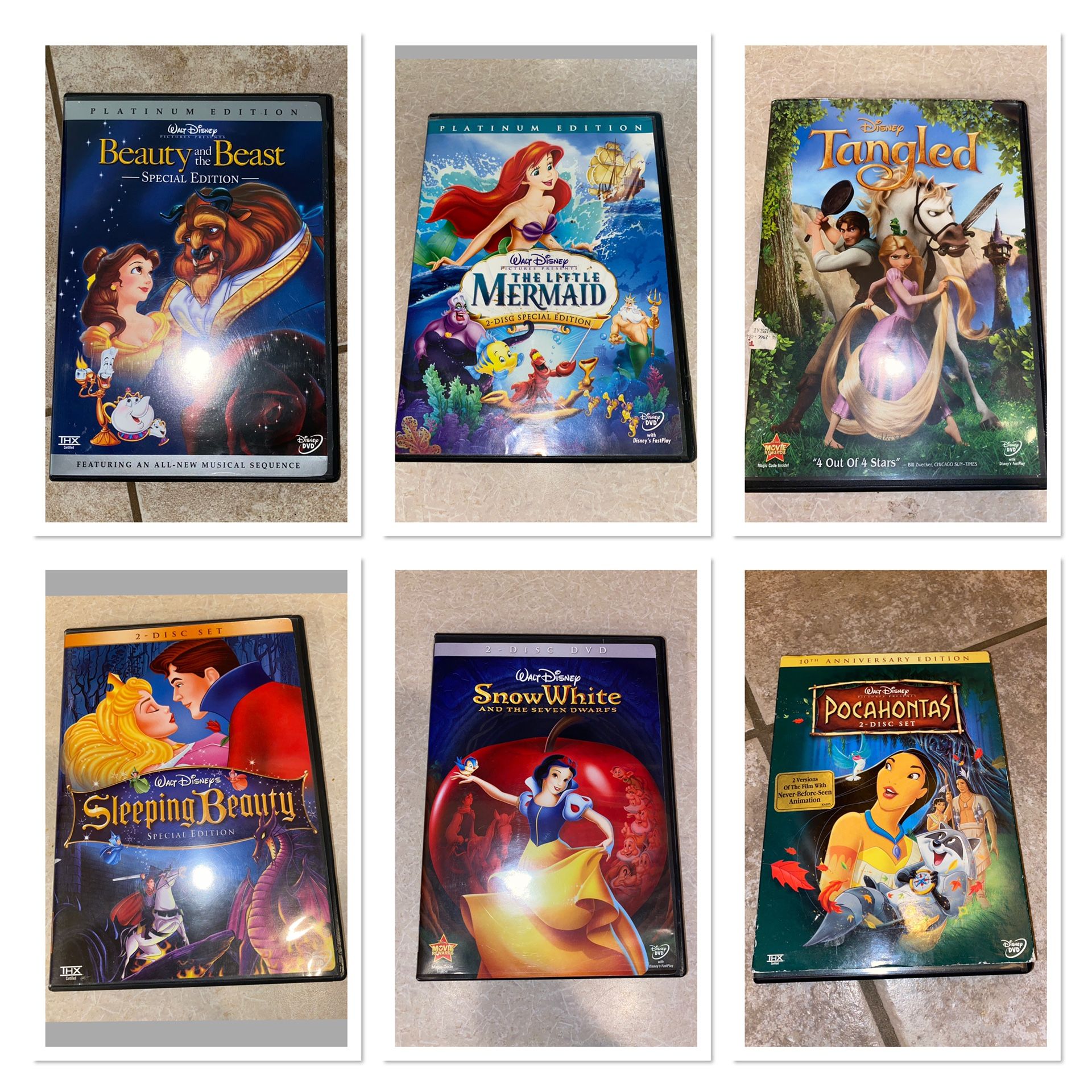Disney Princess DVDS
