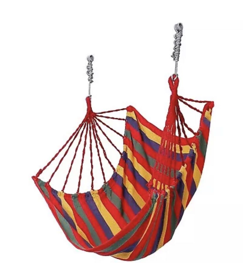 Deluxe Hanging Rope Chair *Canvas Porch Swing/Yard Garden/Patio Hammock * $50/each or 2/$85 Rainbow