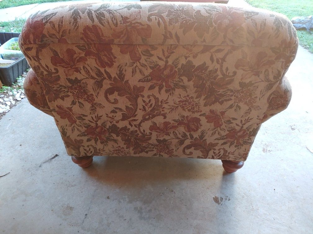 Nice comfortable chair and ottoman