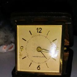 Vintage Westclox Travel Alarm Clock Wind Up Folding Working Clock Thumbnail