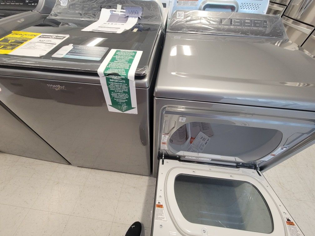 Whirlpool Tap Load Washer And Electric Dryer Set New Open Box With 6month's Warranty