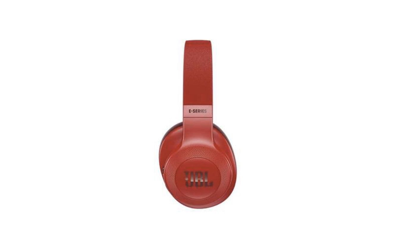 Red JBL E55BT Wireless Over Ear Headphones