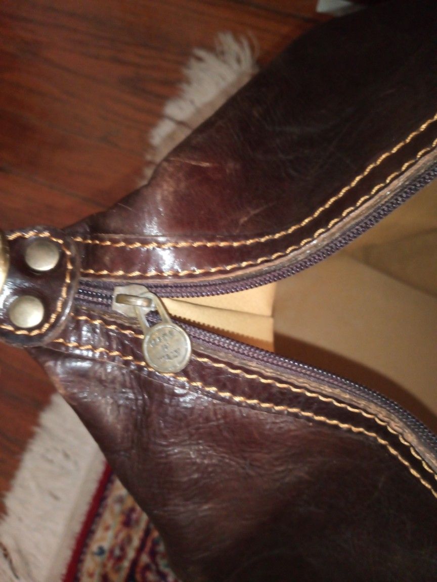 large leather travel duffle bag Brown bag. Firenza Made in Italy