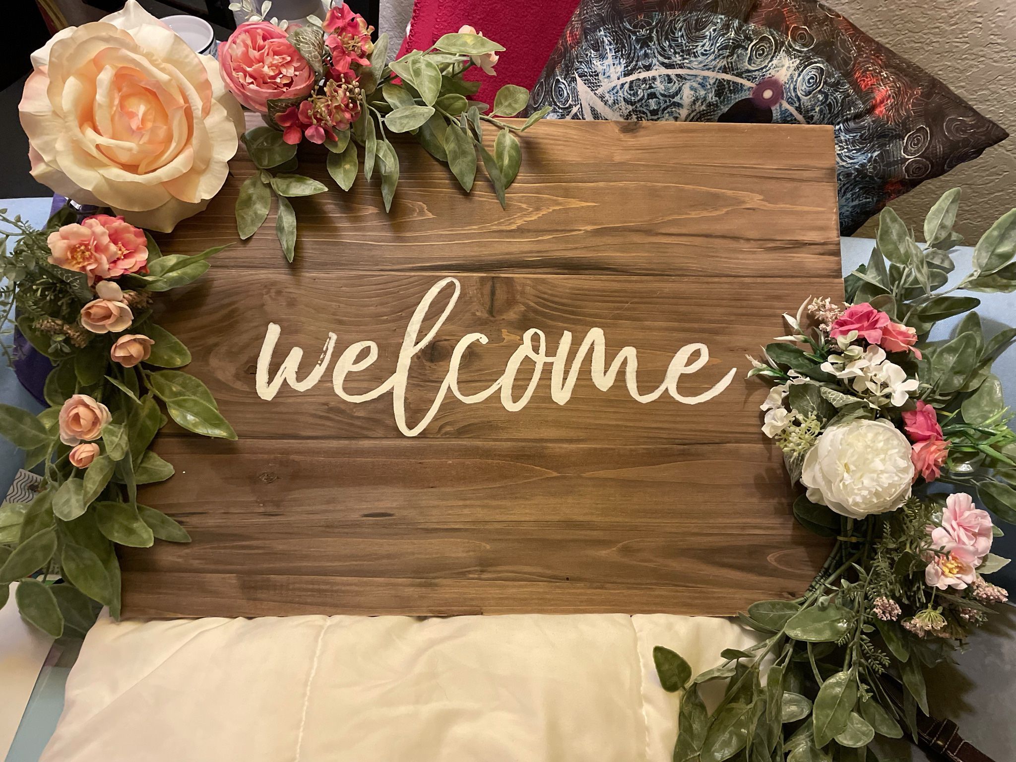 Wedding Welcome Sign Rustic Vintage