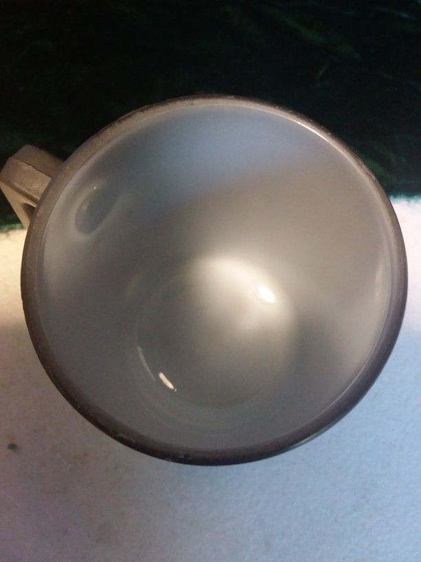 Vintage 1960'S BLACK AND GOLD ZODIAC COFFEE MUG SIGN OF GEMINI 4" H X 3" W,