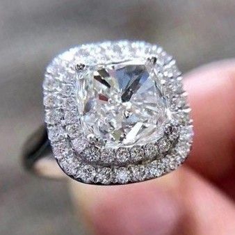"Engagement Dainty Anillos Zircon Square Dainty Wedding Rings for Women, L251