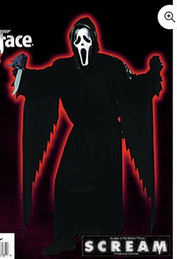 Scream costume / ghost face adult standard size  Thumbnail
