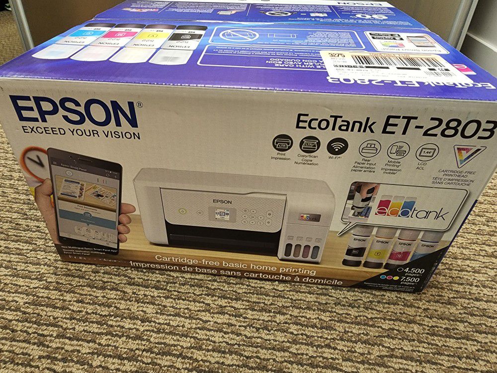 Epson EcoTank ET-2803 Printer New for Sale in Bellevue, WA - OfferUp