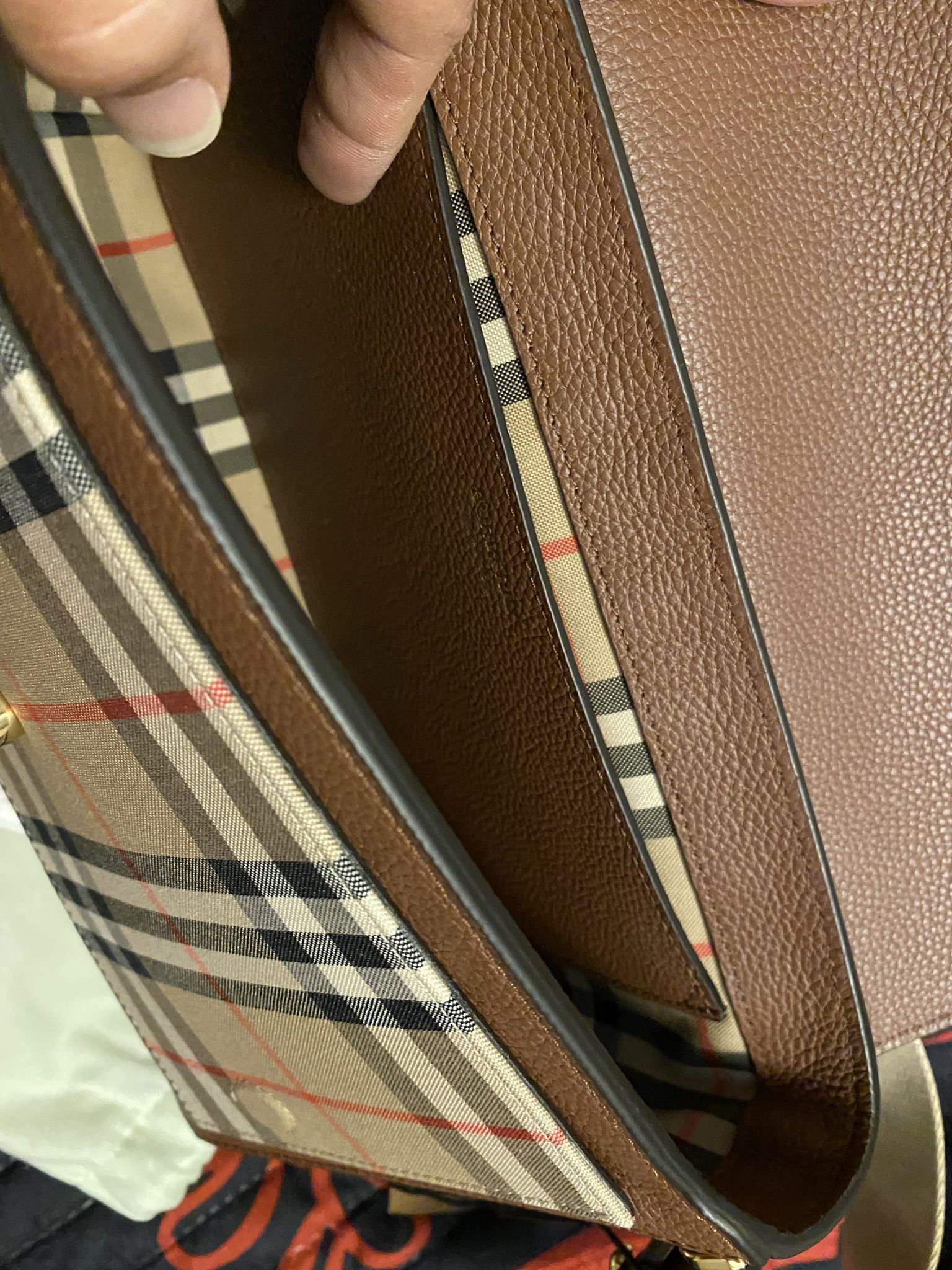 Burberry Leather and Vintage Note Crossbody