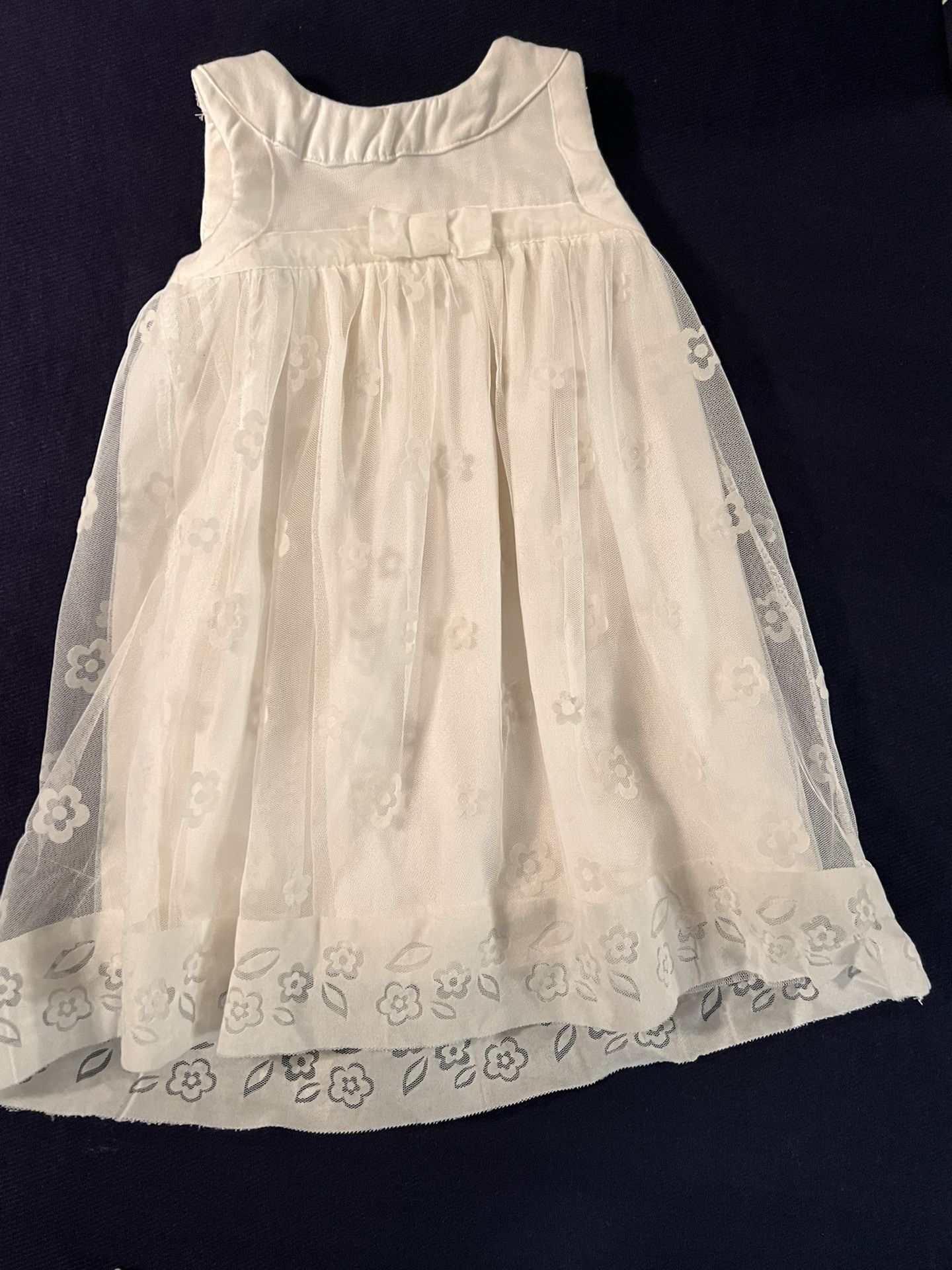 All White baby girl formal dress