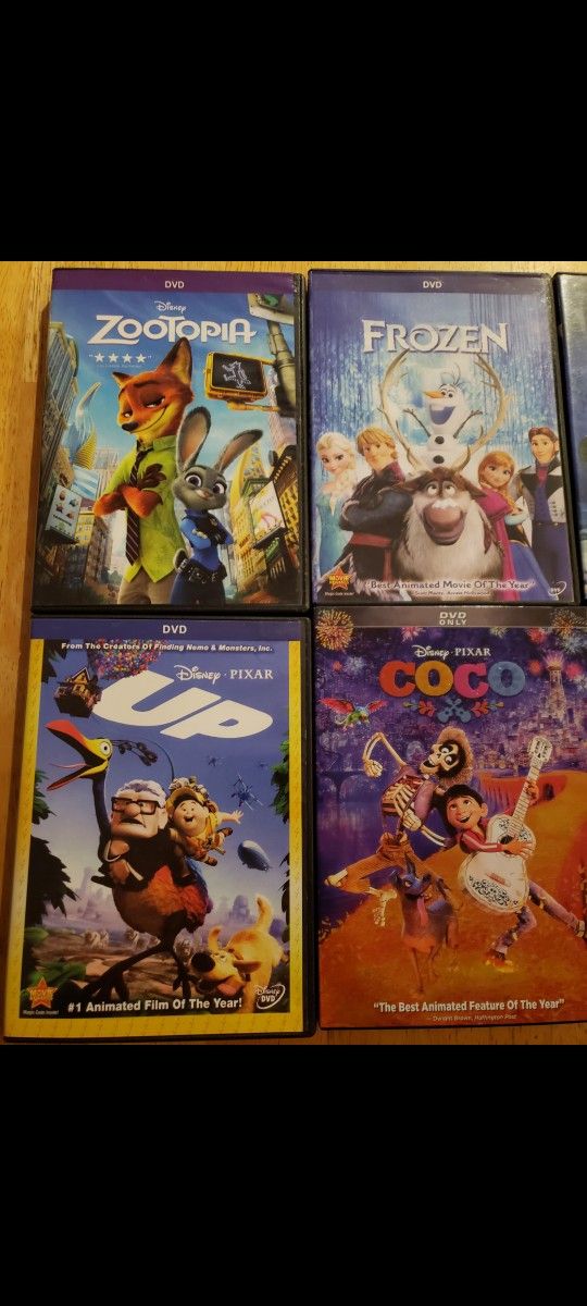 6 Different Disney animated movies
