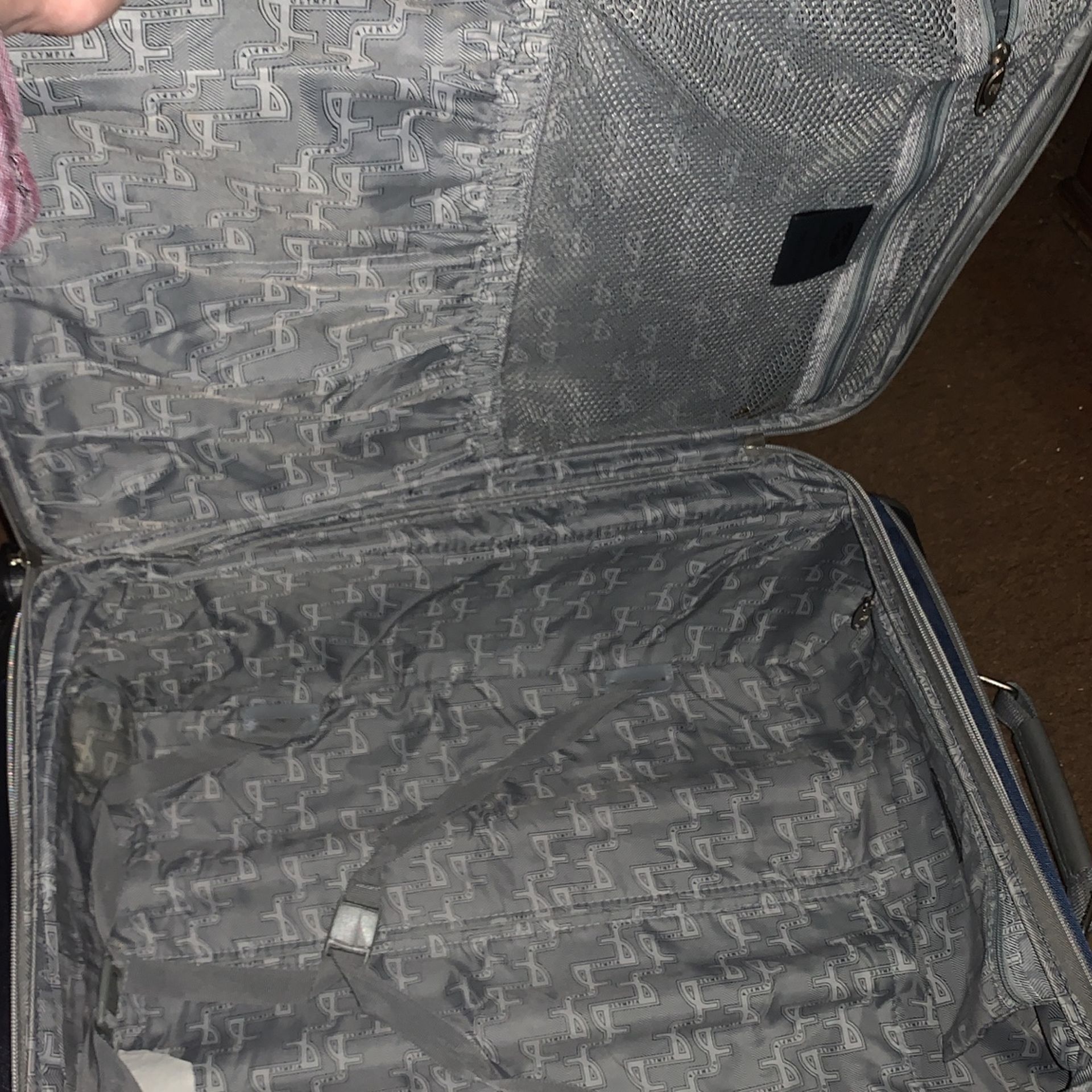 Blue Rolling Suitcase