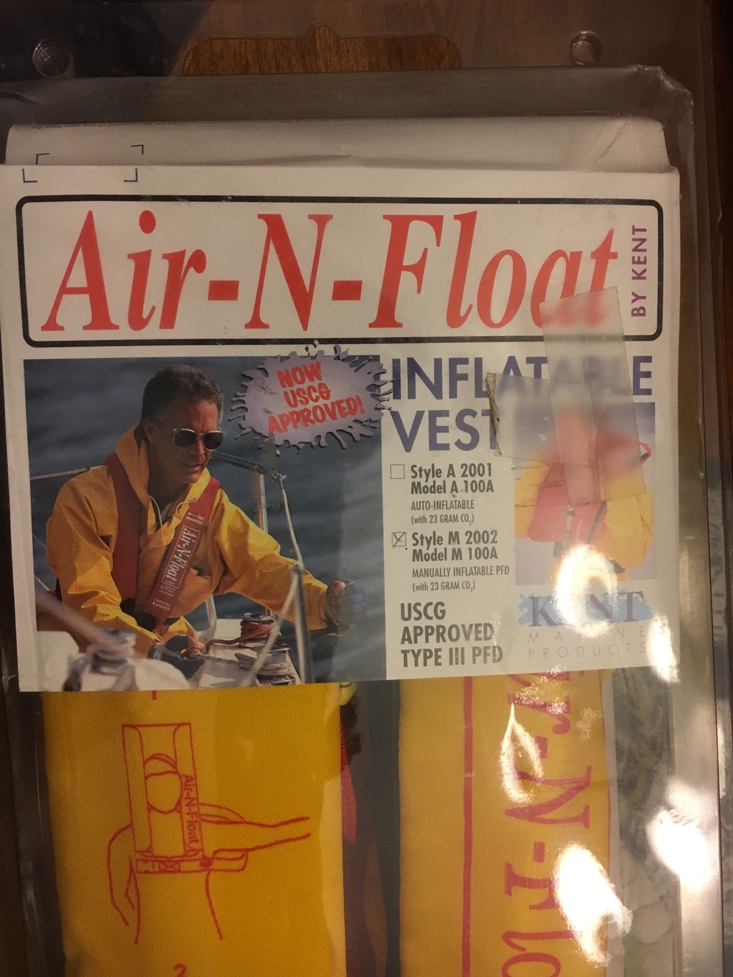 Inflatable life vest by Kent