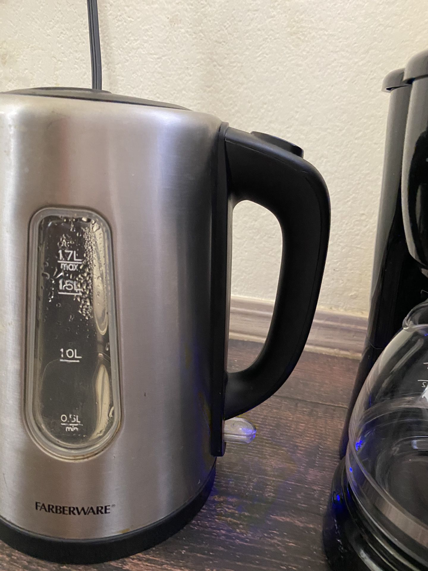 kettle and coffee maker