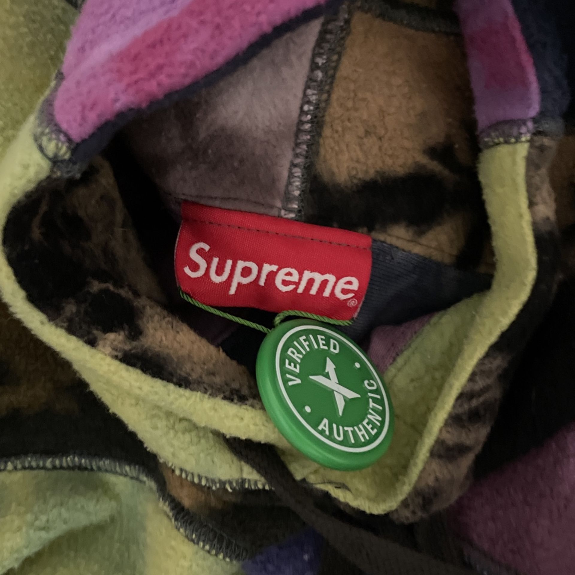 Supreme Patchwork Tie Dye Hoodie