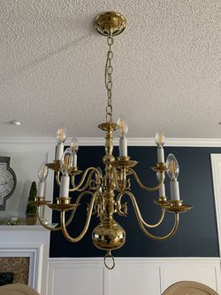 Dining Room Chandelier (Brass) Thumbnail