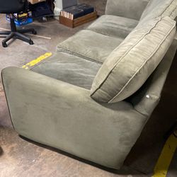 Style Line Avocado Green Couch and Cushions Thumbnail