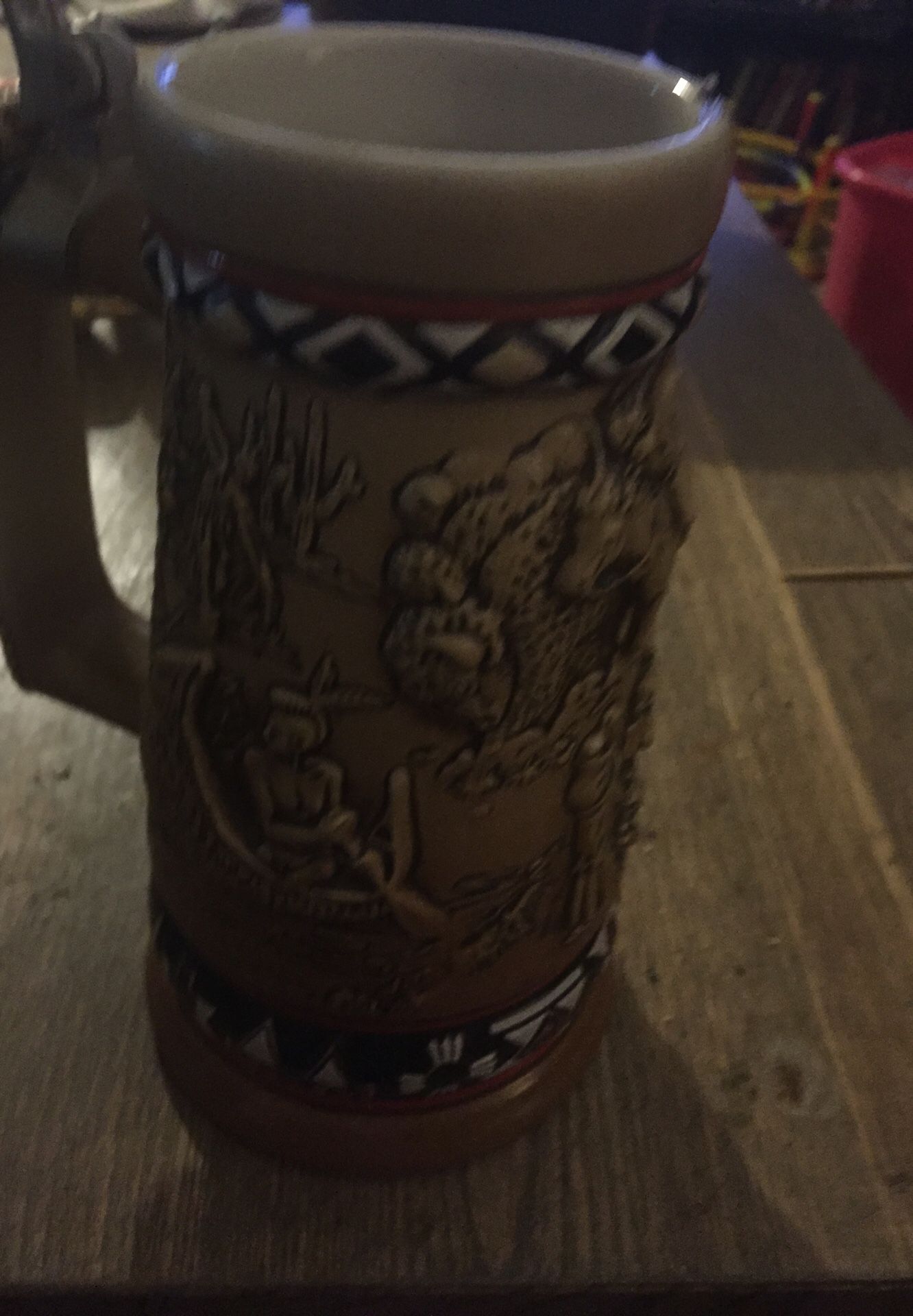 Indians of the American frontierbeer stein