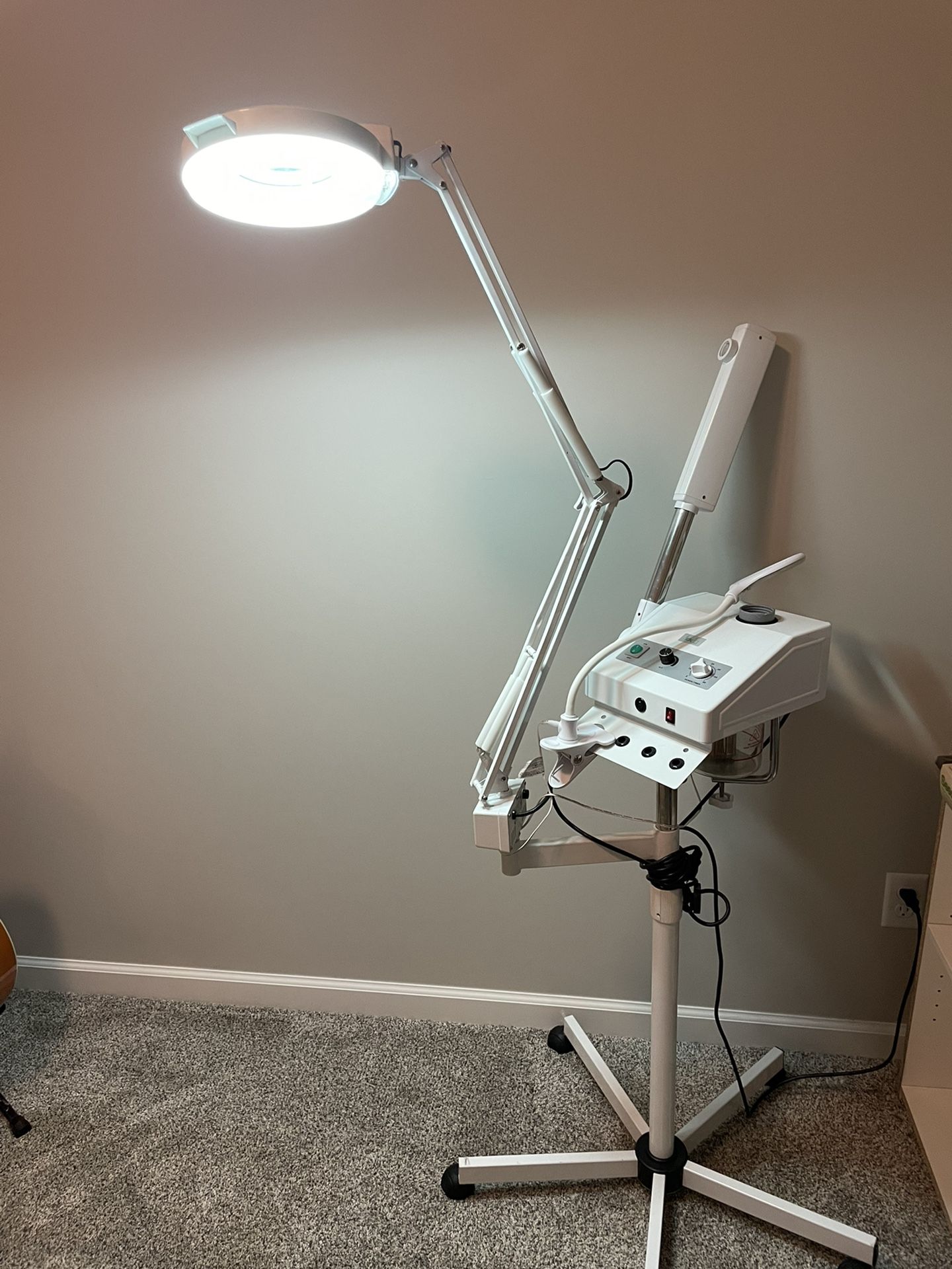 Salon Chair and Lamp
