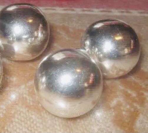 Three Silver Tone Decorator Balls  