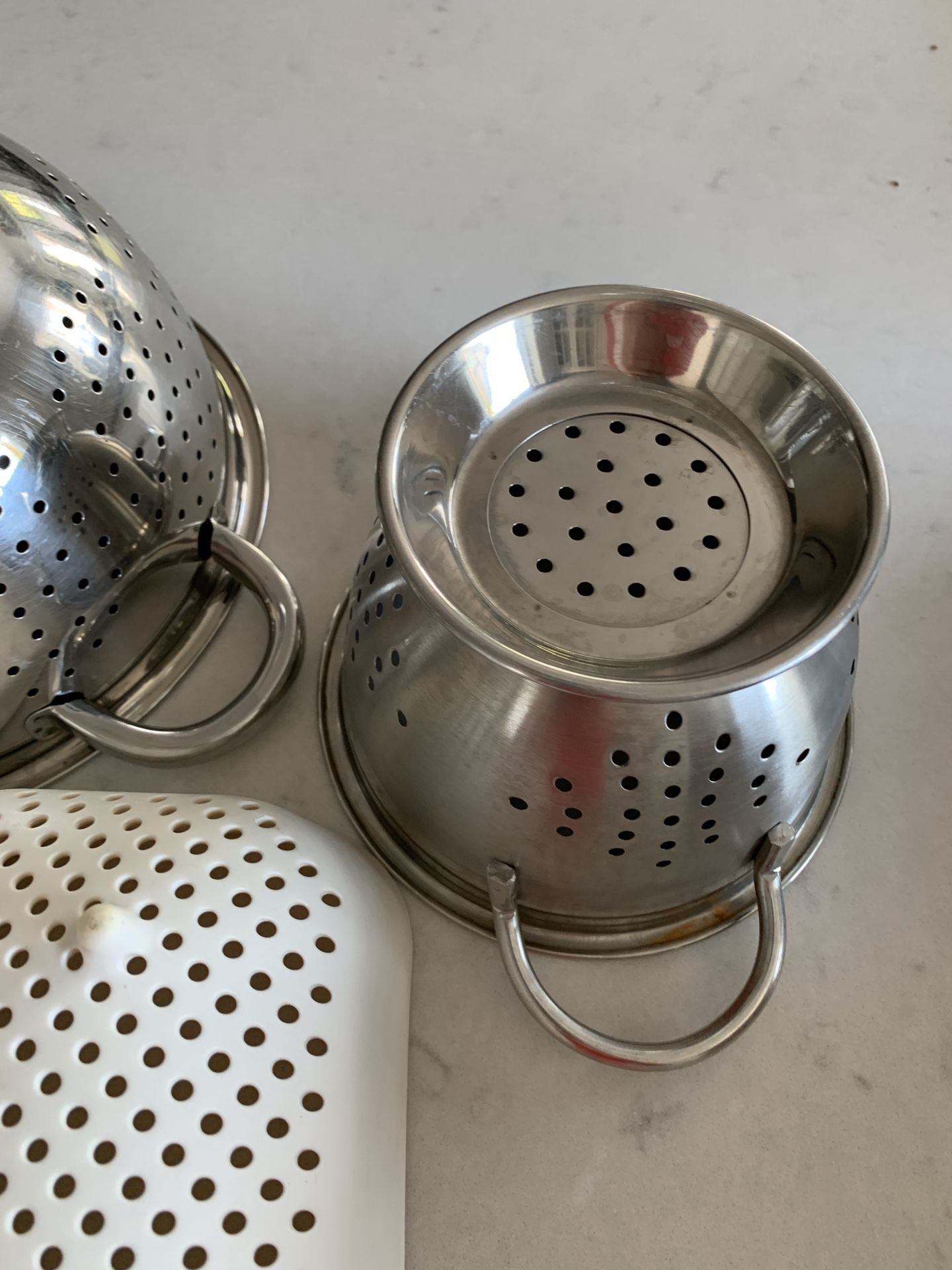 3 Bundle Assorted Strainers Stainless Steel
