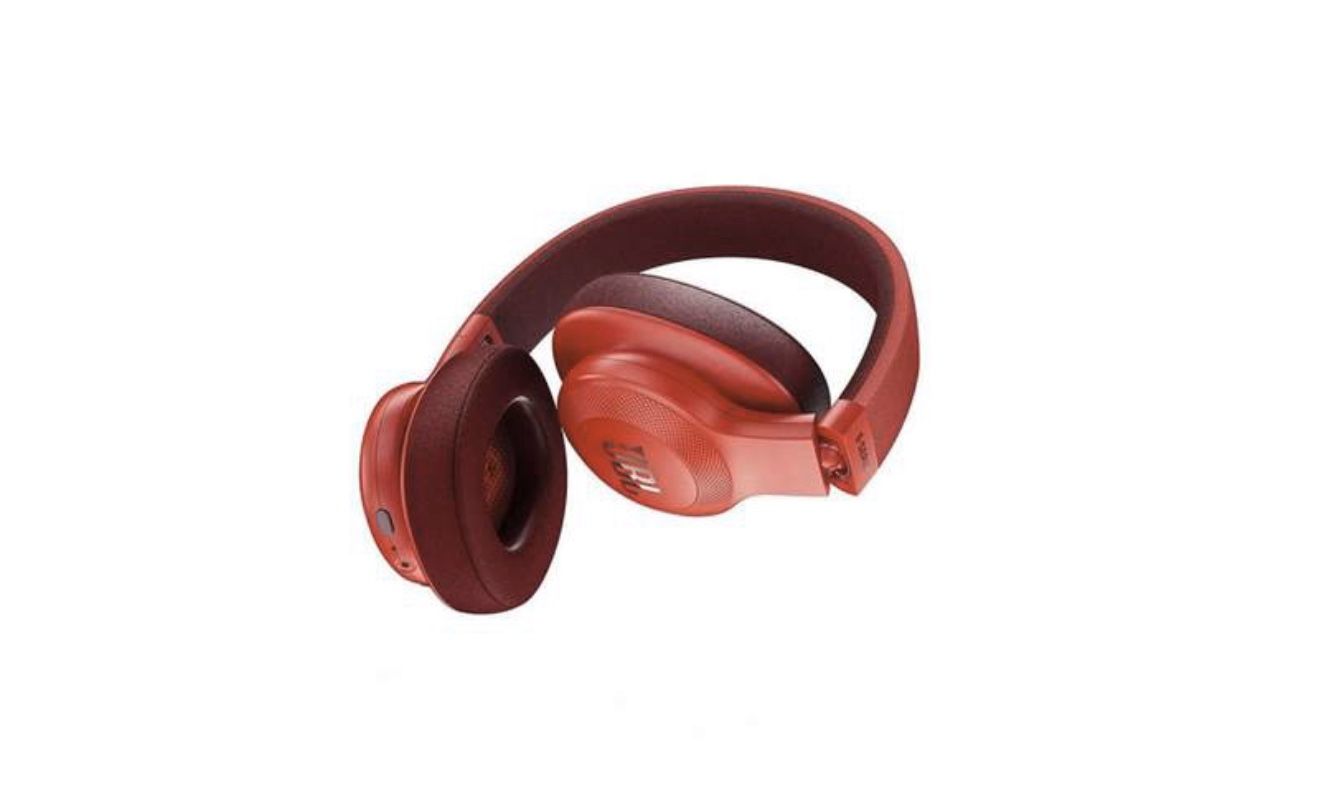 Red JBL E55BT Wireless Over Ear Headphones