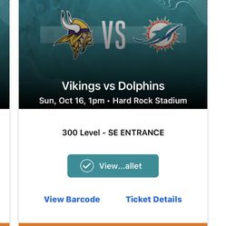 Dolphins VS Vikings Thumbnail