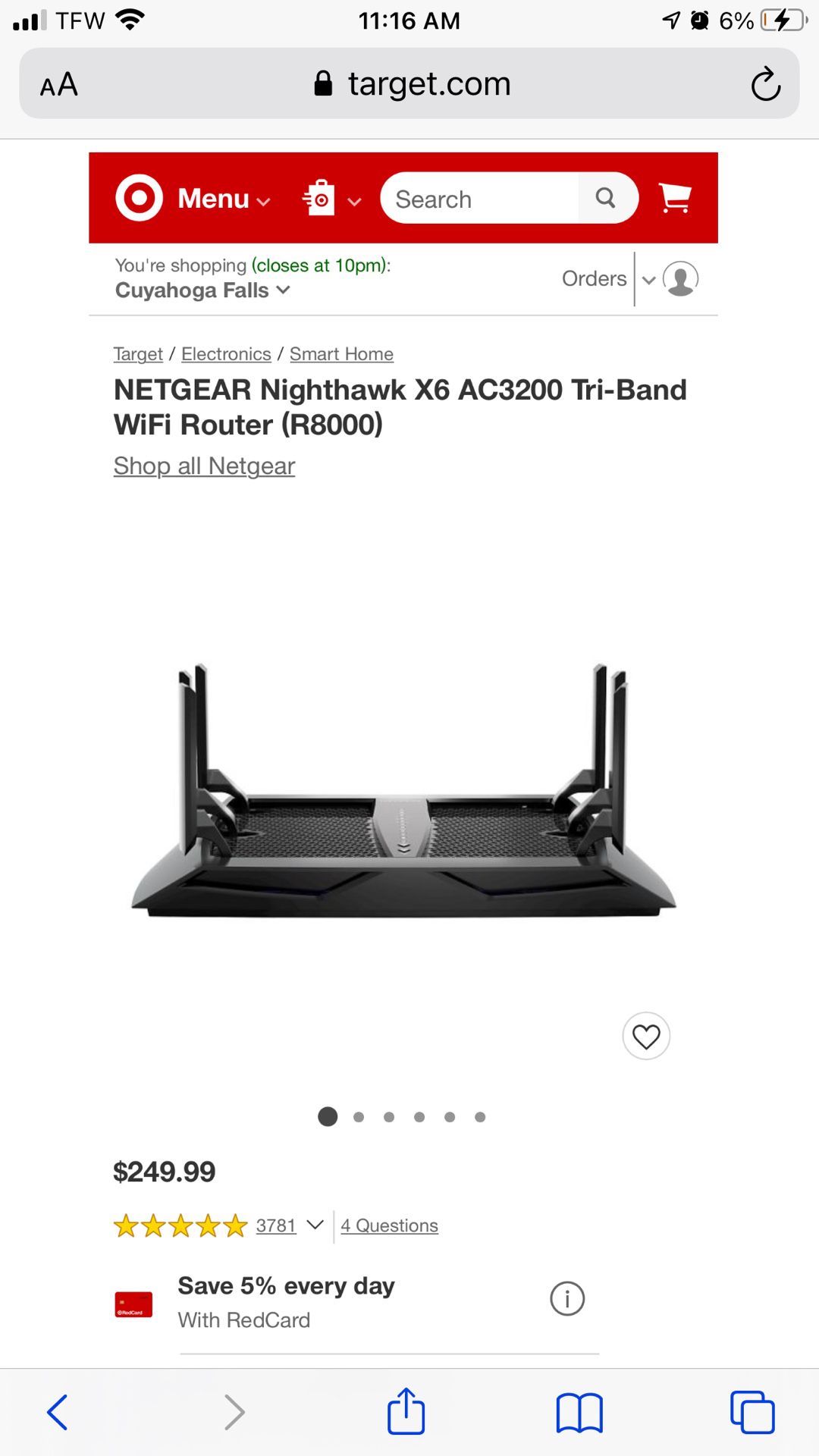 Netgear Nighthawk X6 Tri-Band Wi-Fi Router