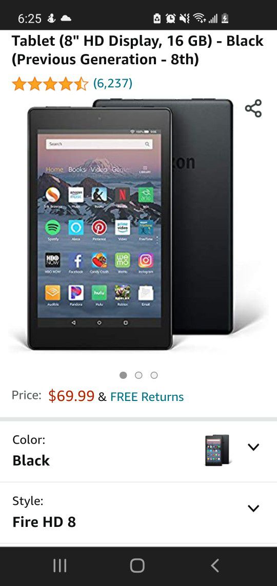Amazon Fire Tablet 8' 16gb 
