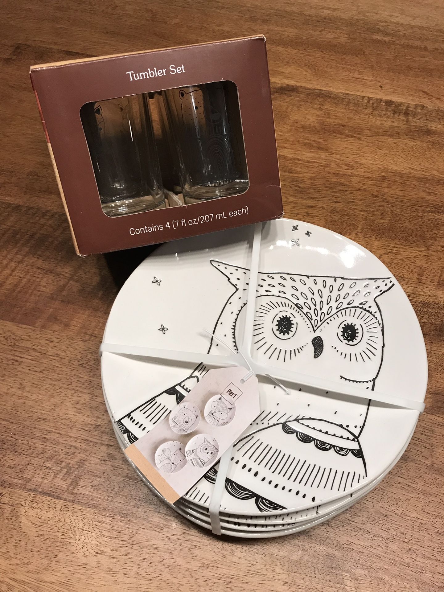 Pier One Dish Set with matching Glasses