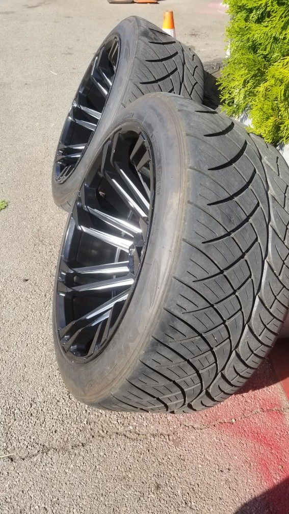 22x12 Rims With Tires 6 Lug GM Bolt Pattern