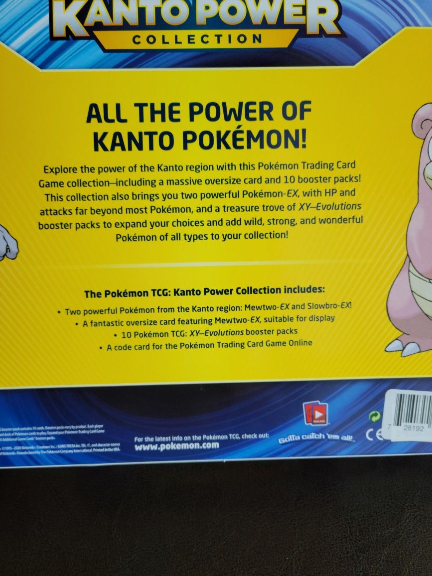 Pokemon Kanto Power Collection Box Mewtwo EX XY Evolutions TCG - Factory Sealed