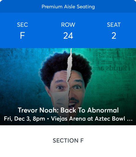 Trevor Noah: Back To Abnormal Ticket