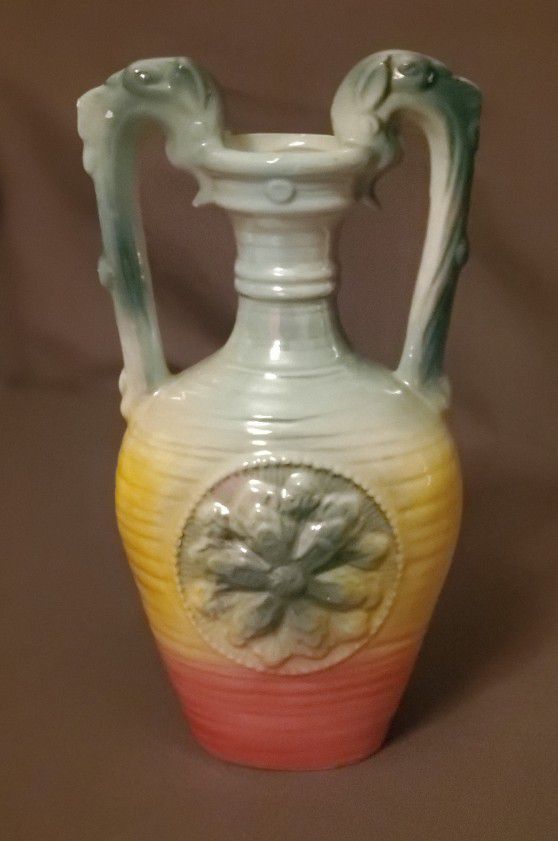 Vintage Chinese Double Dragon Vase