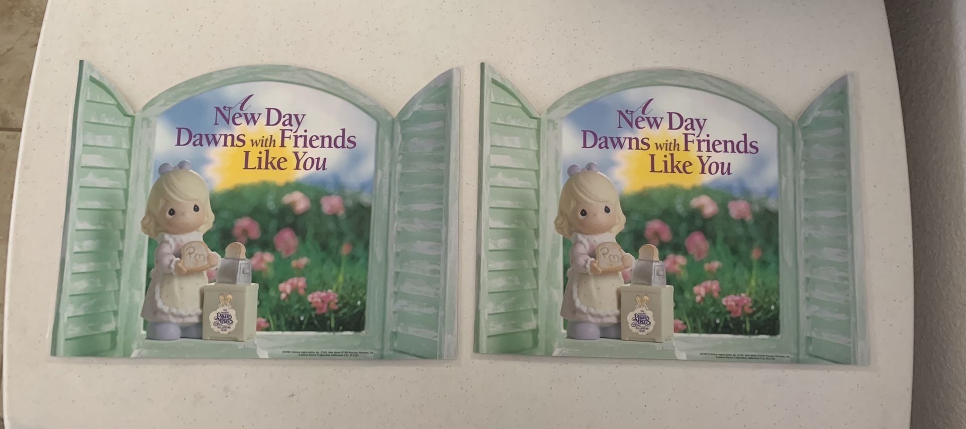 PRECIOUS MOMENTS COLLECTORS PLACEMENTS ORIGINAL OWNER $5 For Both Together Never Used STILL AVAILABLE MAY 2022