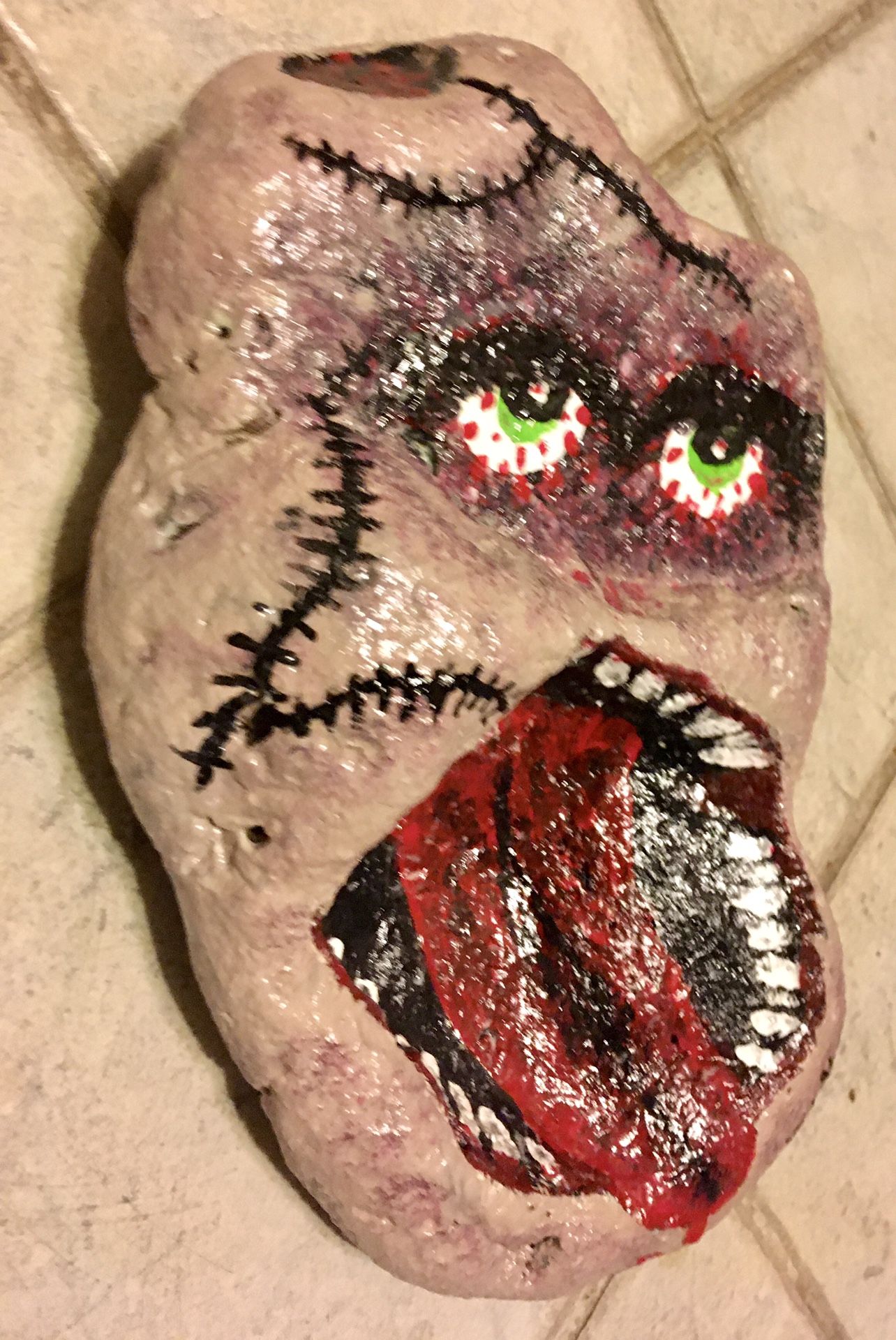 Glow in Dark Zombie Rock Decoration