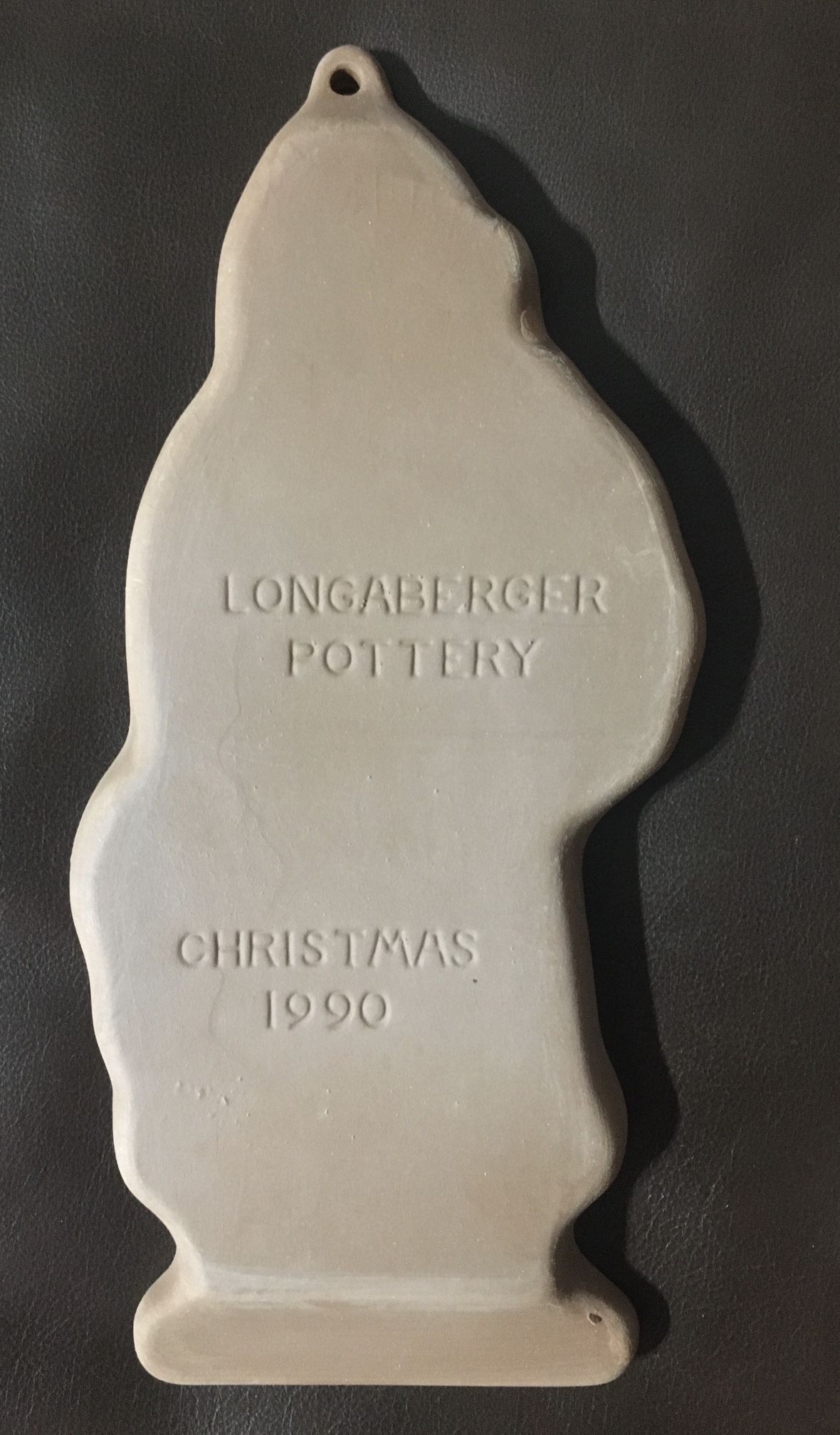 Longaberger 1990 Pottery Father Christmas Cookie Mold