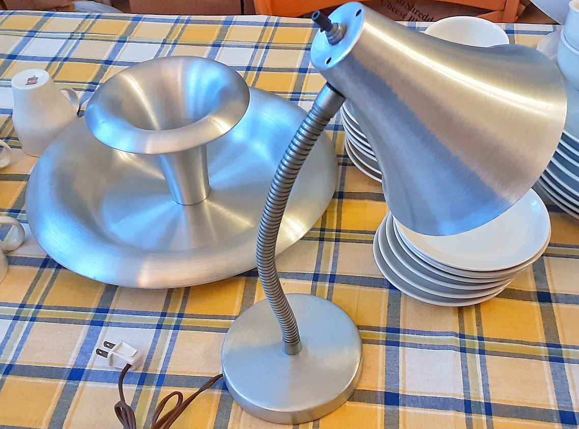 Mid Century Modern Spun aluminum Desk Lamp RUSSEL WRIGHT ERA
