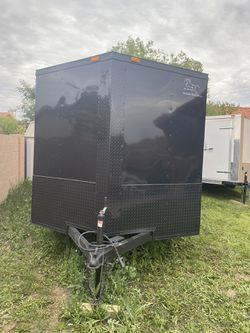 brand new enclosed trailer 7x14TA2 in blackout edition with warranty ready for you to start your new business Thumbnail
