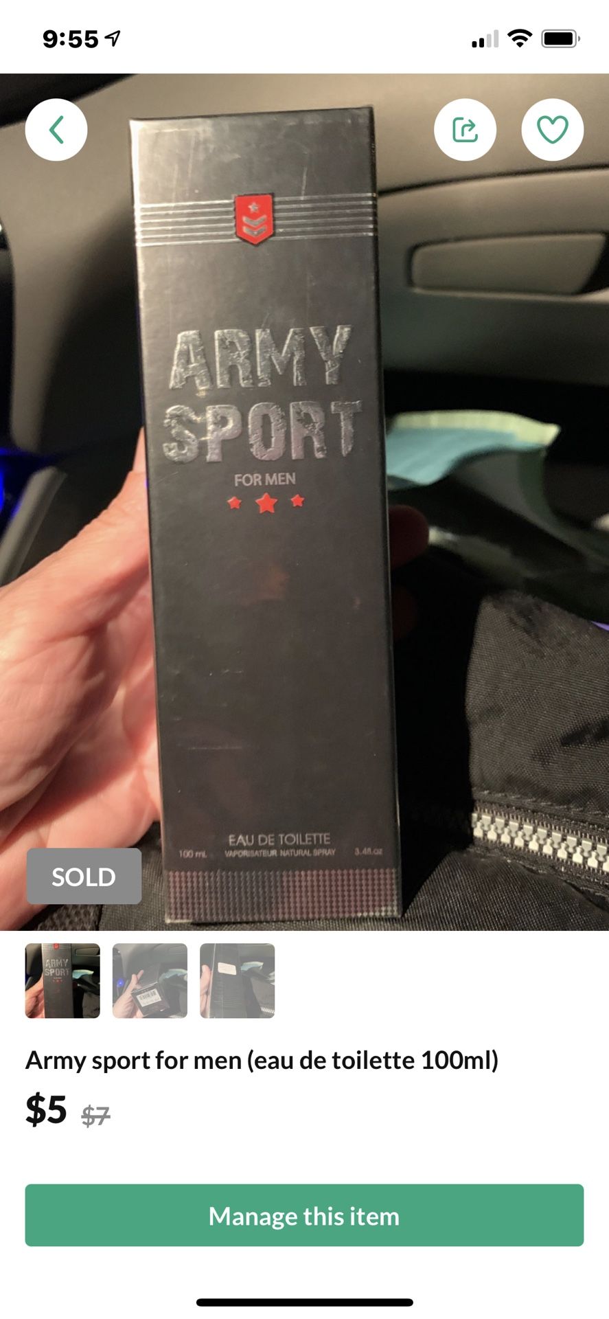 Army sport for men (eau de toilette 100ml)