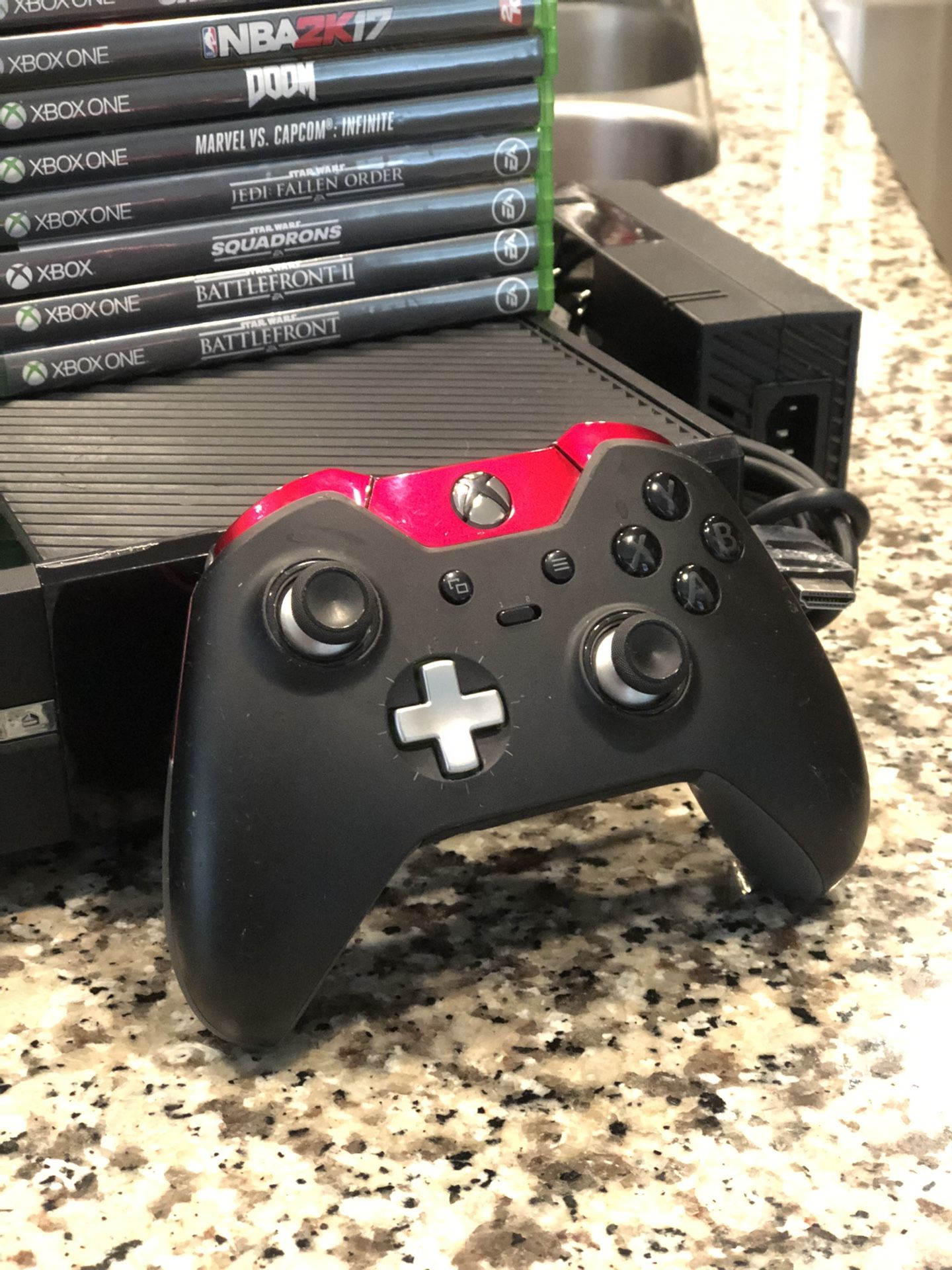 Xbox One Bundle with Elite Controller with Box and 9 Games